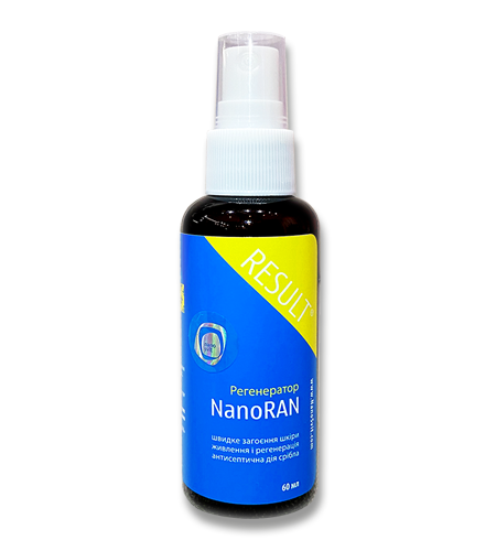 NanoRAN – швидке загоєння ран, порізів, опіків, водянок. Швидка регенерація шкіри. Антисептик без спирту